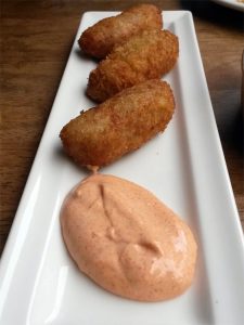 Jamon croquetas and pimenton mayo