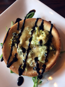 Brocolli and goats' cheese tart - Henrick's Edinburgh.