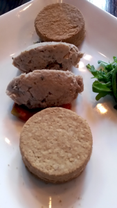 Peppered mackerel mousse and oat cakes - Henrick's, Edinburgh.