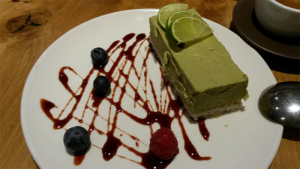 Avocado and lime cheese cake - Henderson's Edinburgh.