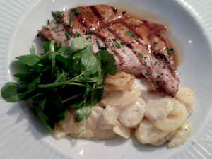 Chargrilled chicken with potato dauhpinoise - Côte Edinburgh