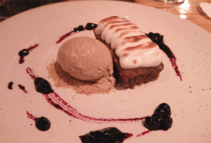 Guinness sponge and ice cream, the Finnieston, Glasgow.