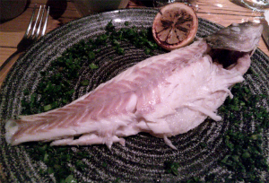 Salt-baked sea bass, The Finnieston, Glasgow