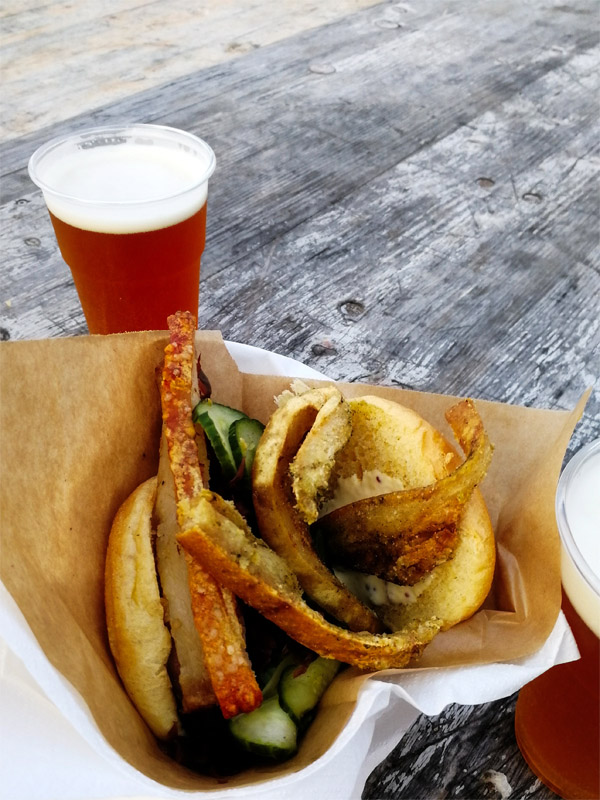 Delicious roast pork sandwich from Crispy Pig, Reffen, Copenhagen